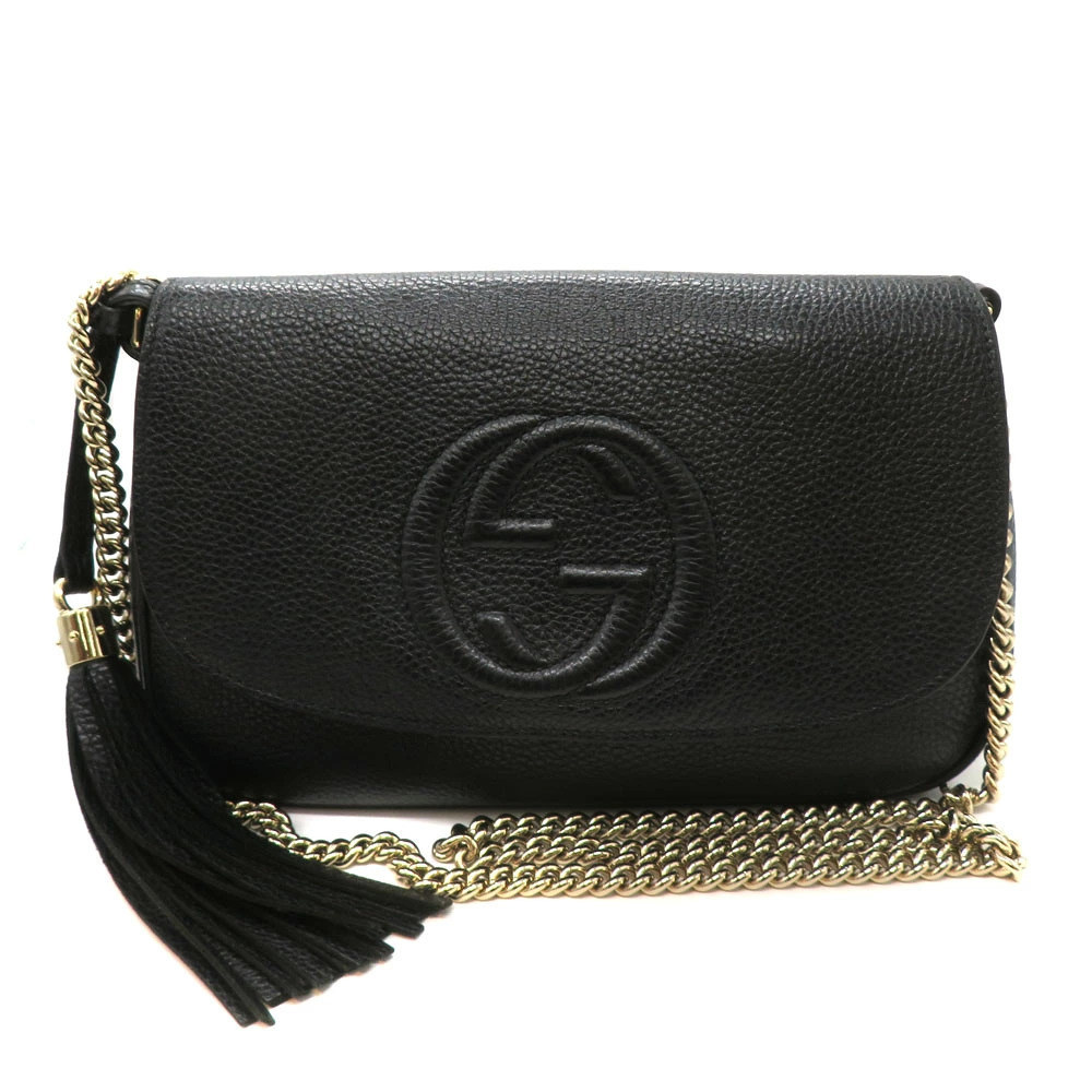 Gucci Soho Shoulder Bag Leather Black